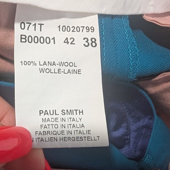 Paul Smith | 'A Suit To Travel In' Slim-Fit Wool Trousers in Teal - Picture 12 of 15